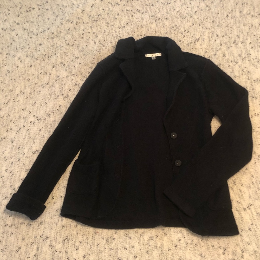 Cabi black cardigan with hidden buttons